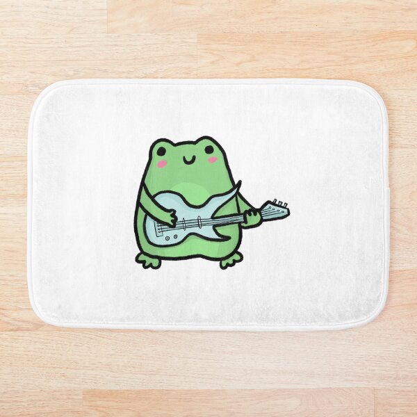 Item preview, cute frog with an electric guitar designed and sold by sticky-turtle.