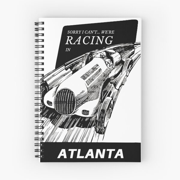 Item preview, I can't we're racing in Atlanta, USA - Motorsport Car Racing Raceway Vintage Poster designed and sold by Vintage-TM.