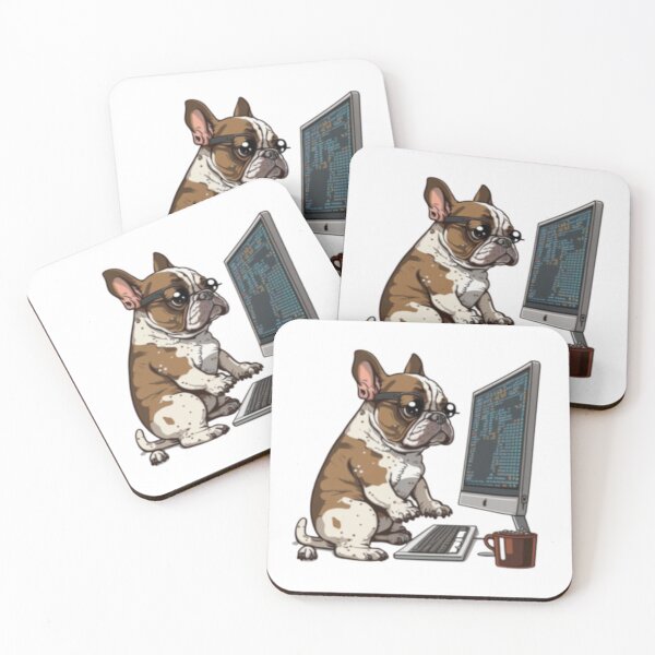 Item preview, Frenchie the Coder French Bulldog  designed and sold by PetsEnough.