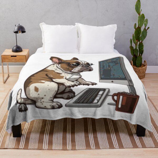 Item preview, Frenchie the Coder French Bulldog  designed and sold by PetsEnough.