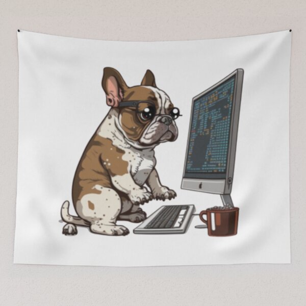 Item preview, Frenchie the Coder French Bulldog  designed and sold by PetsEnough.