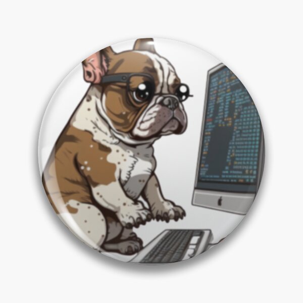 Item preview, Frenchie the Coder French Bulldog  designed and sold by PetsEnough.