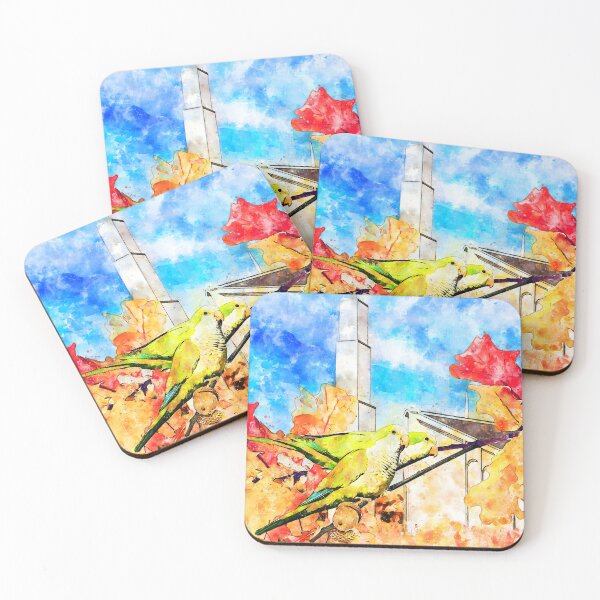 Item preview, Monk Parakeet - Chicago Illinois Temple designed and sold by Wang Qi An.