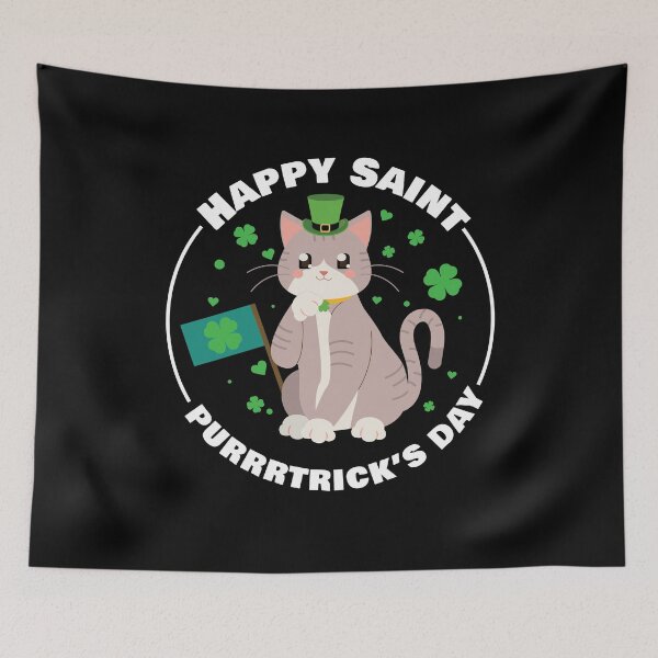 Item preview, Cat Happy St Purrrtricks Day Ireland designed and sold by MooonTees.