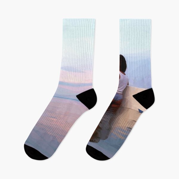 Item preview, Female surfer image made from lines and triangles. designed and sold by janesg.