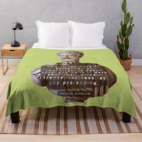 Item preview, Marcus Aurelius colorful portrait and quote: This is the mark of perfection of character— designed and sold by artbleed.