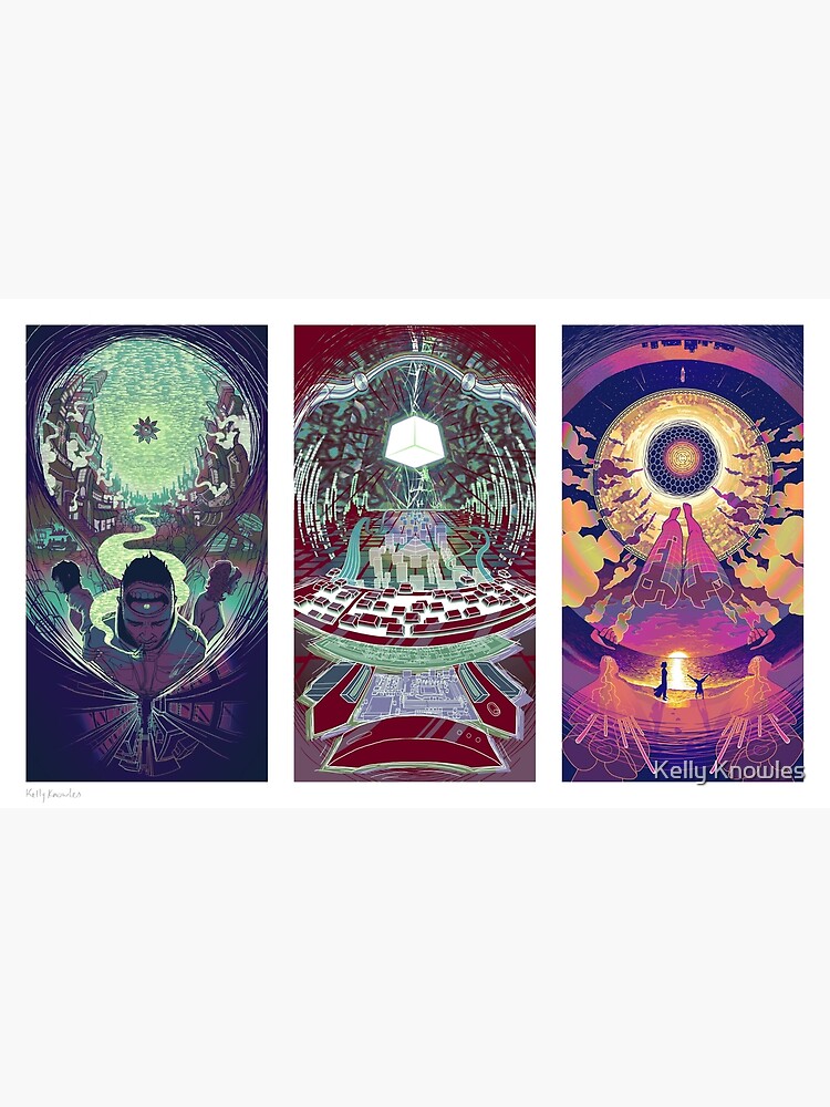Neuromancer Triptych by kelly-knowles