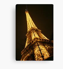 Eiffel Tower at Night Canvas Print