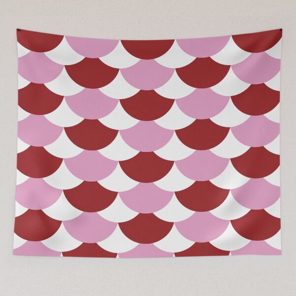 Item preview, Fish Scale Inspired Modern Tiles Style Pattern Illustration,Circle Circular Mermaid designed and sold by Dazzline Designs.