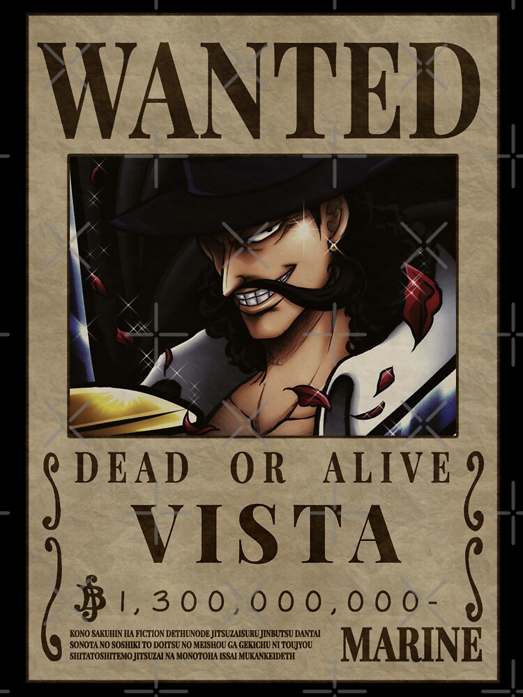 One Piece Flower Sword Vista Bounty Wanted