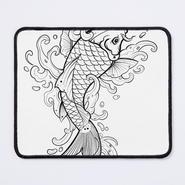 Item preview, Koi fish tattoo with water splash designed and sold by tanakax3.