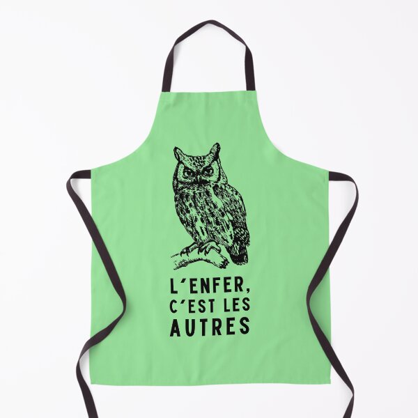 Item preview, Copy of owl with a sartre quote: L'enfer c'est les autres designed and sold by artbleed.