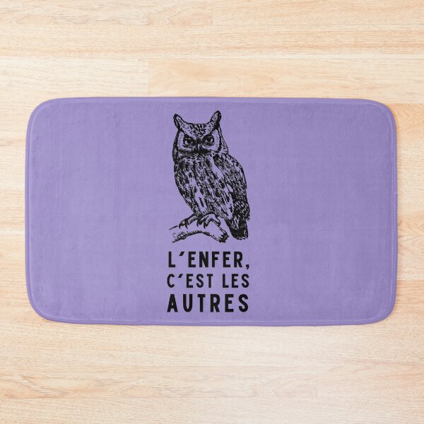 Item preview, Copy of owl with a sartre quote: L'enfer c'est les autres designed and sold by artbleed.