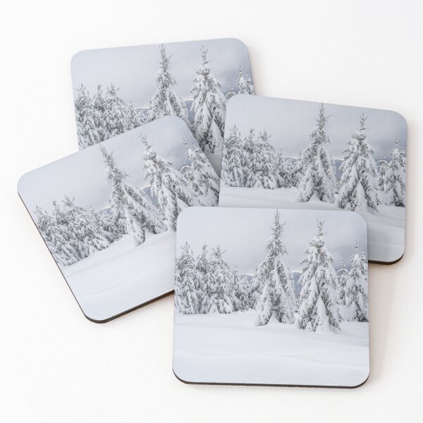 Item preview, Beautiful winter landscape, pine trees in a snow designed and sold by SvarunPogani.