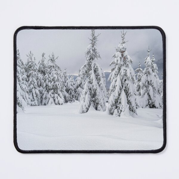 Item preview, Beautiful winter landscape, pine trees in a snow designed and sold by SvarunPogani.