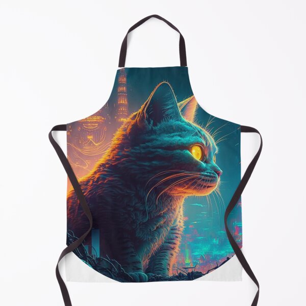 Item preview, Deep thinker cat on future tech designed and sold by DesignVentures.