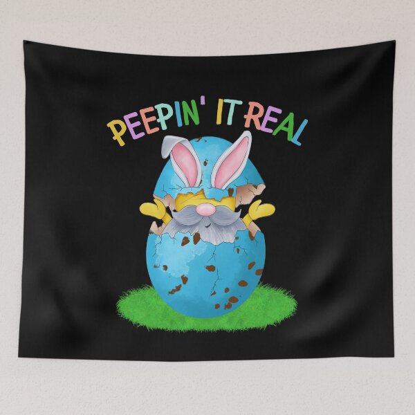 Item preview, Happy Easter Bunny Ears Egg Gnome Peepin It Real Funny designed and sold by SunfullyYours.