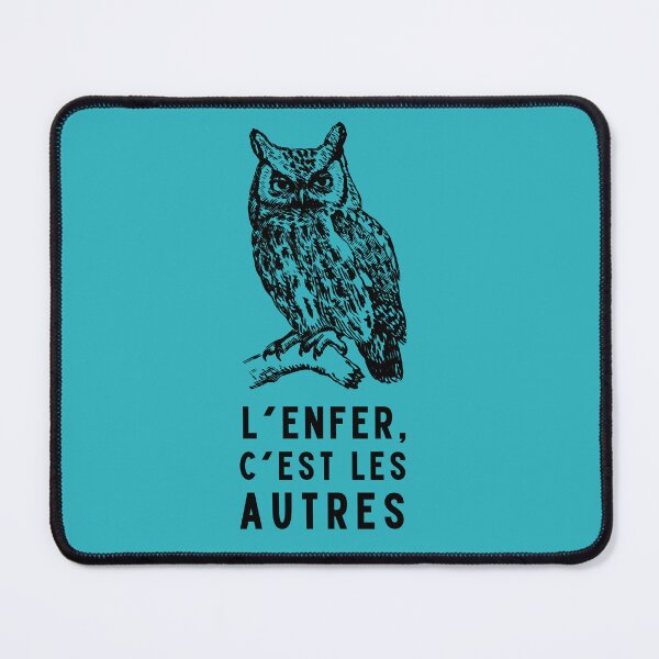 Item preview, Copy of owl with a sartre quote: L'enfer c'est les autres designed and sold by artbleed.