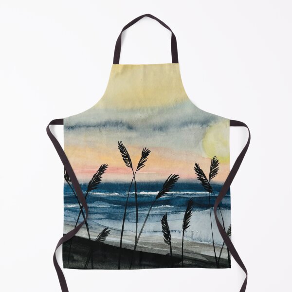 Item preview,  Watercolor Ocean Beach Skyline Sunset designed and sold by JuniperWD.