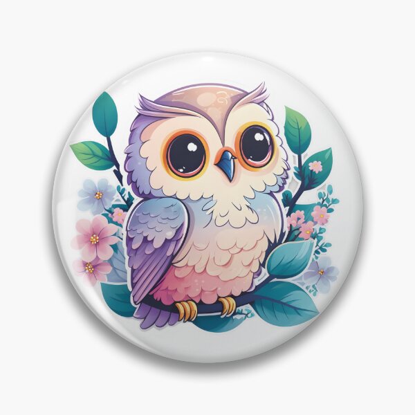 Item preview, Colorful Pastel Cute Owl, Adorable Owl, Pastel colors designed and sold by AHthatIsNice.