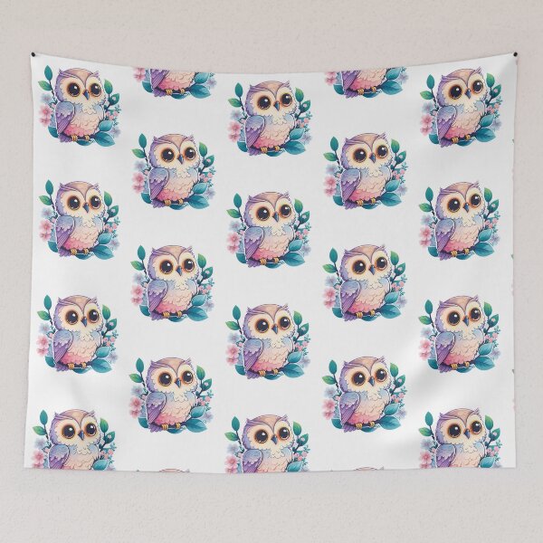 Item preview, Colorful Pastel Cute Owl, Adorable Owl, Pastel colors designed and sold by AHthatIsNice.