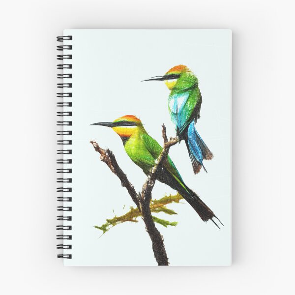 Item preview, Two bee eaters. Image made using only lines. designed and sold by janesg.