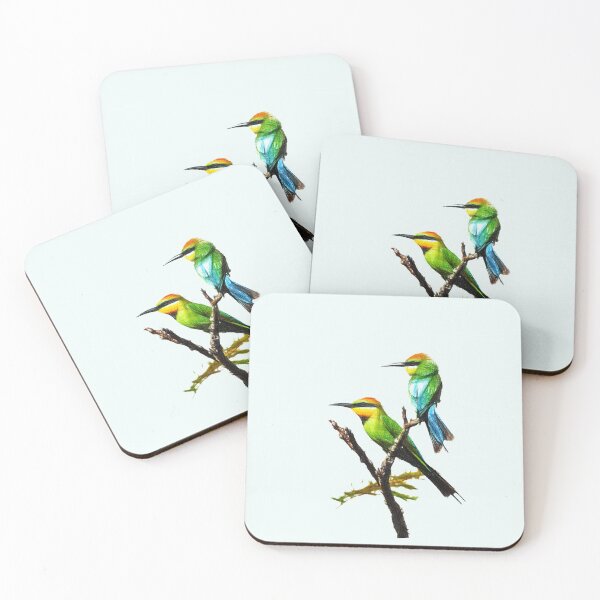 Item preview, Two bee eaters. Image made using only lines. designed and sold by janesg.