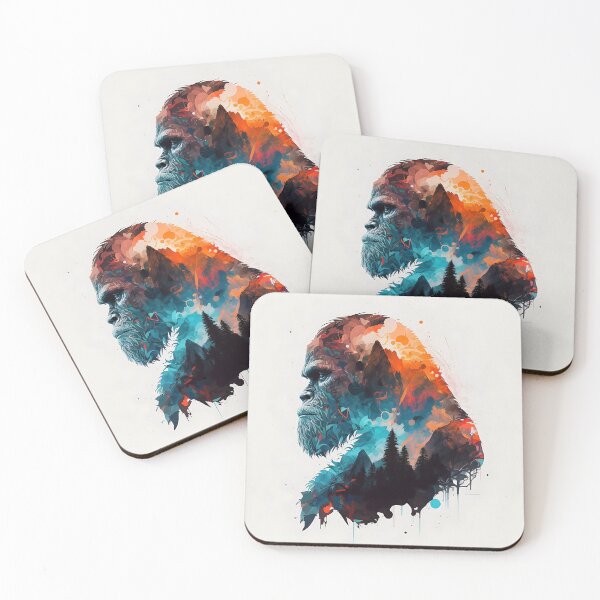 Item preview, Fantasy Cool Sasquatch art abstract design designed and sold by WalldeMar.
