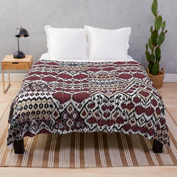 Item preview, Chocolate color binding the clouds classic ancient ikat pattern designed and sold by LeFabriqueOuz.