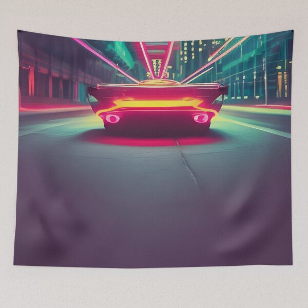 Item preview, Synth Wave City Night Driving Neon Street Lights designed and sold by Ink Art Design.