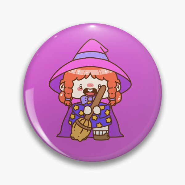 Artikelvorschau, Niedlicher lila Hexen-Chibi-Charakter entworfen und verkauft von satchisatchi.