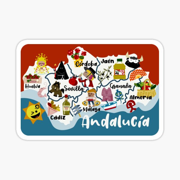 Item preview, Andalusia Map designed and sold by Sonia Pascual Izquierdo.