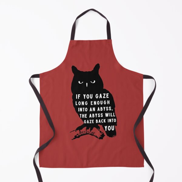 Item preview, owl art and nietzsche quote: if you gaze long enough into an abyss the abyss will gaze back into you designed and sold by artbleed.