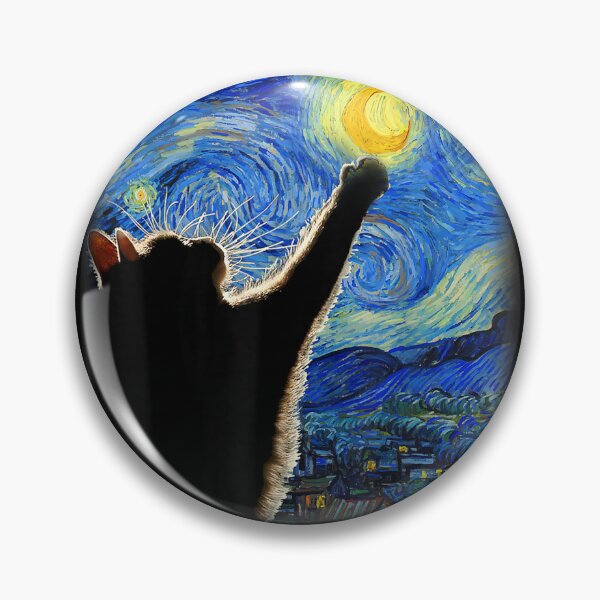 Item preview, Starry Night Cat, Van Gogh Cat designed and sold by ArtMuni99.