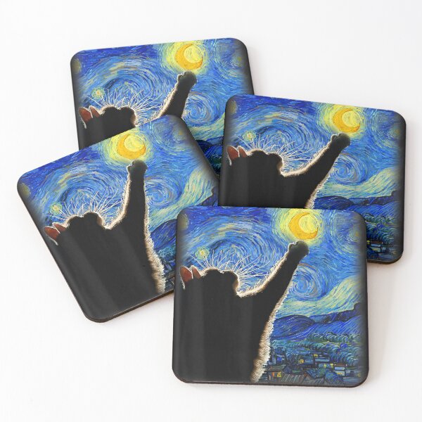 Item preview, Starry Night Cat, Van Gogh Cat designed and sold by ArtMuni99.