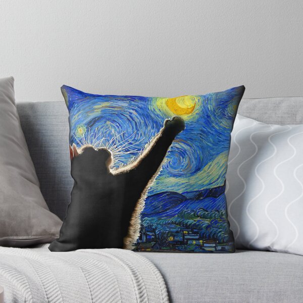 Item preview, Starry Night Cat, Van Gogh Cat designed and sold by ArtMuni99.