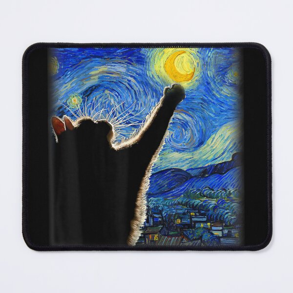 Item preview, Starry Night Cat, Van Gogh Cat designed and sold by ArtMuni99.