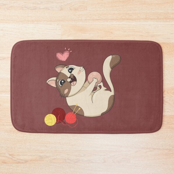 Item preview, cat playing with a ball of string designed and sold by Anitkaaa.
