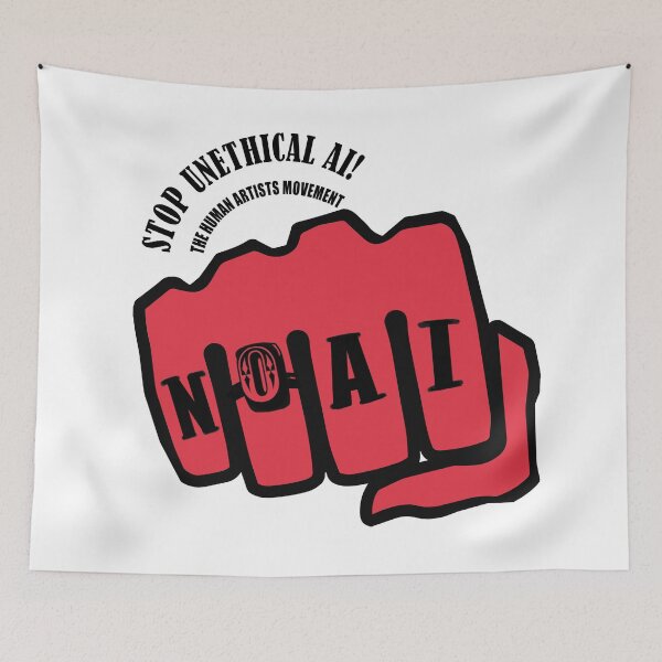Item preview, Stop Unethical AI  designed and sold by Art-For-Humans.