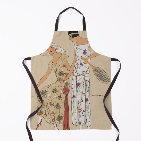 Item preview, High Resolution | Women Playing Tennis Vintage Line Drawing Watercolor designed and sold by archerfield.