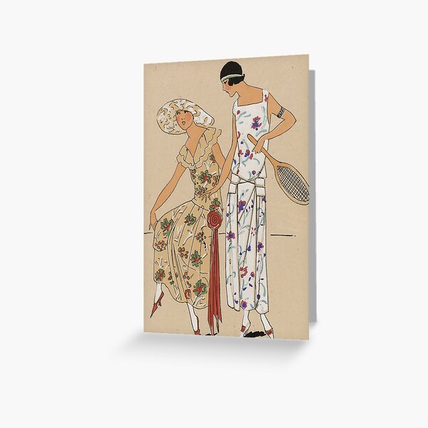 Item preview, High Resolution | Women Playing Tennis Vintage Line Drawing Watercolor designed and sold by archerfield.