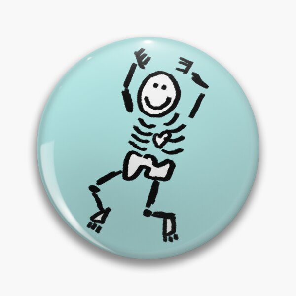 Item preview, dancing skeleton (white on transparent background) designed and sold by Lora Deyn.