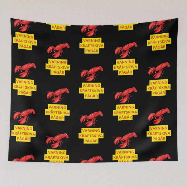 Item preview, Varning Kräftskiva Pågår - Warning Crayfish Party in Session, Swedish, Willow Days designed and sold by avit1.