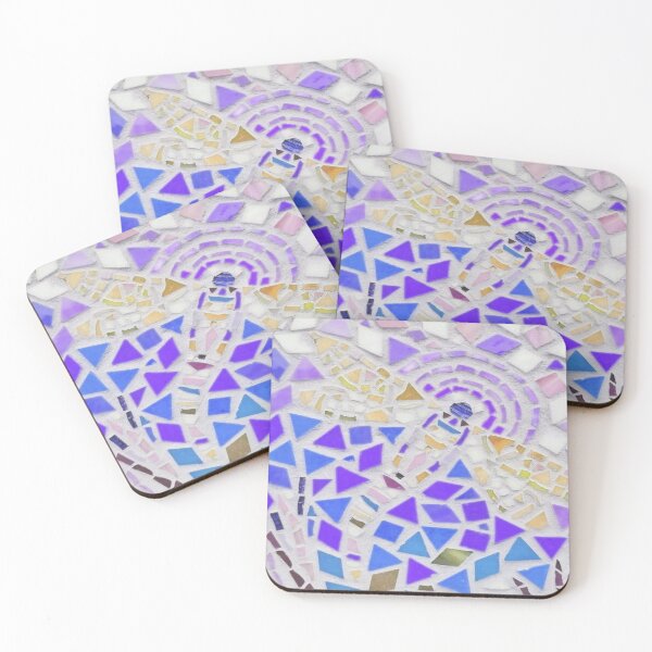 Item preview, Colourful Purple Dragonfly With Green Stained Glass Tiles designed and sold by Mosaic  Artisan.