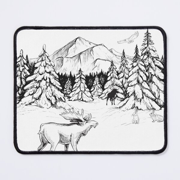 Item preview, Moose in a snowy forest  designed and sold by courtney petersen.