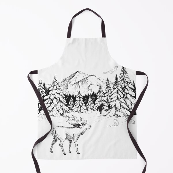 Item preview, Moose in a snowy forest designed and sold by courtney petersen.
