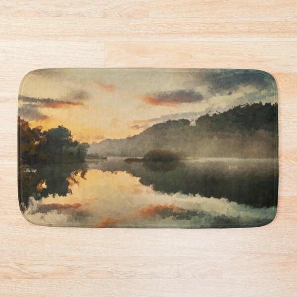 Item preview, Mountain lake at sunset designed and sold by Paint Dream  Style.