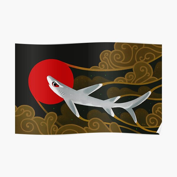 White Tip Reef Shark Poster