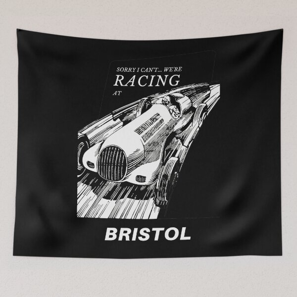Item preview, I can't we're racing at Bristol, Tennessee, USA - Motorsport Car Racing Raceway Vintage Poster designed and sold by Vintage-TM.