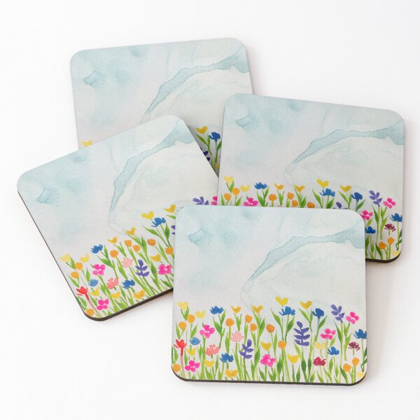 Item preview, Field of Watercolor Flowers designed and sold by JuniperWD.